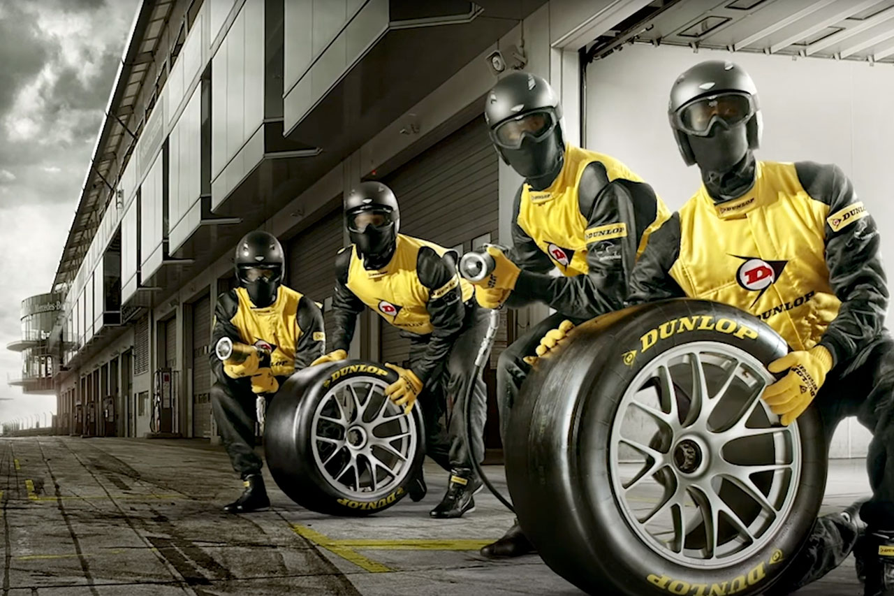Making-of des Bildcomposings für Dunlop „PitStop“