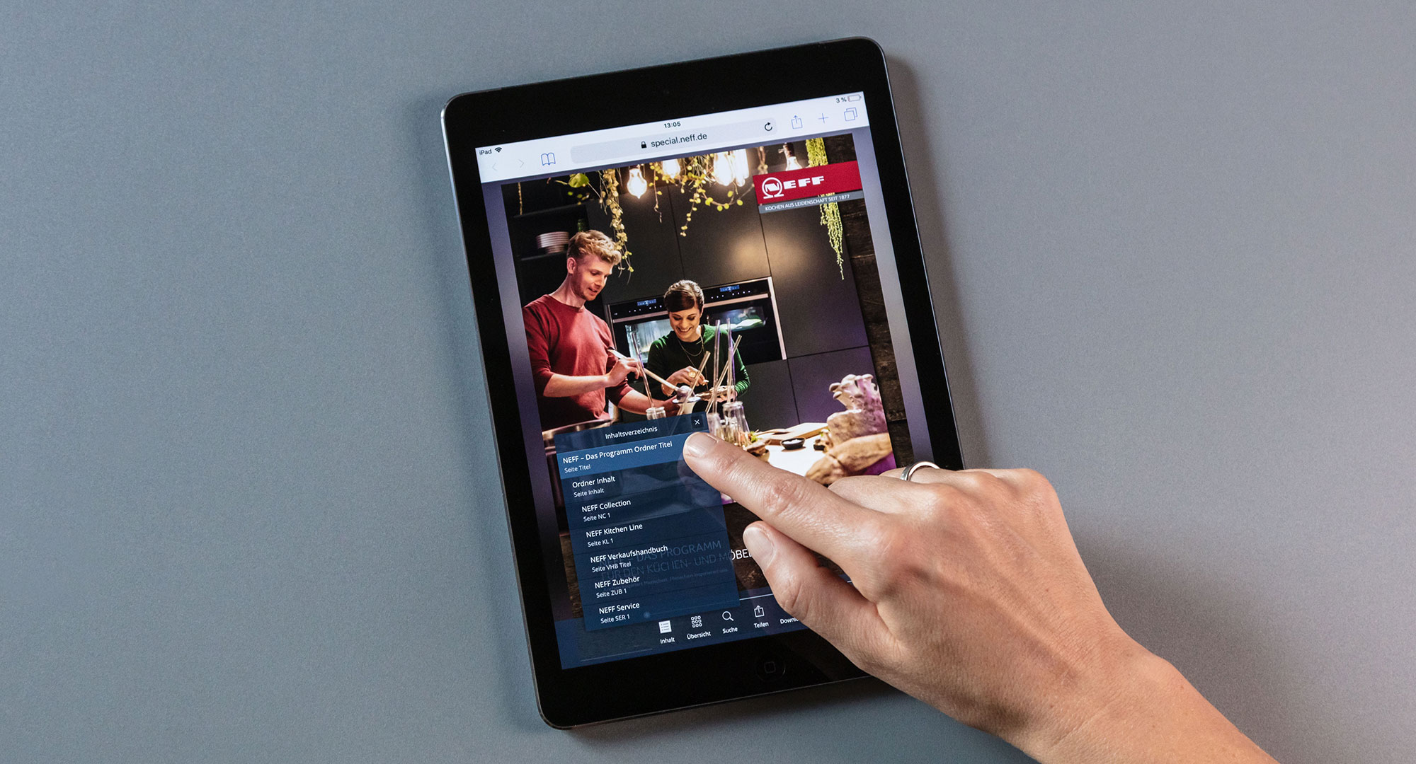 Interaktives Inhaltsverzeichnis mit individualisierbarer Gliederung und direkter Weiterleitung zur gewünschten Seite